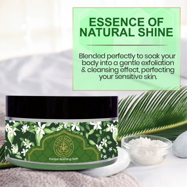 Luxuriate : 100% Natural and Mineral Rich Parijat Bath and Foot Spa Bathing Salt - 150gm