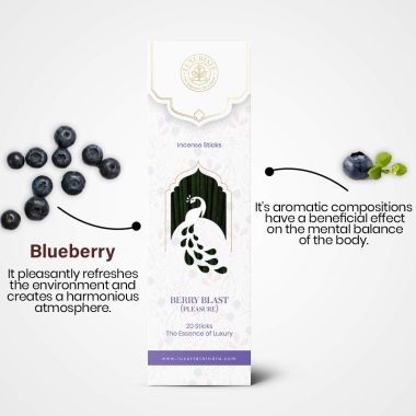 Luxuriate : Berry Blast Fragrance Natural and Non-Toxic Incense Sticks - Contains 20 Incense Sticks