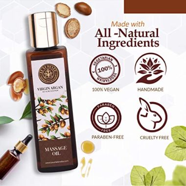 Luxuriate : 100% Pure Natural Virgin Argan Oil for Hair and Skin - 100 ml