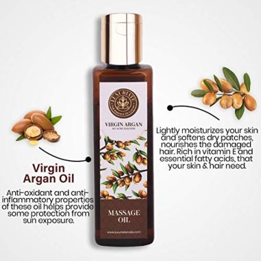 Luxuriate : 100% Pure Natural Virgin Argan Oil for Hair and Skin - 100 ml