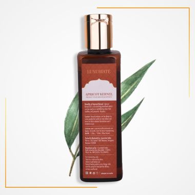 Luxuriate : All Natural Apricot Kernel Oil for all Skin Types- Anti-aging- Hair Growth- Face & Body - 100ml