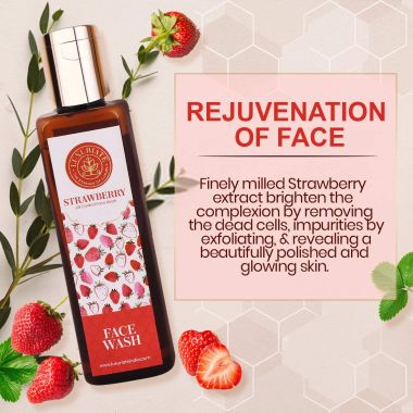Luxuriate : Rejuvenation Strawberry Face Wash Cleanser for Men and Women - 100 ml
