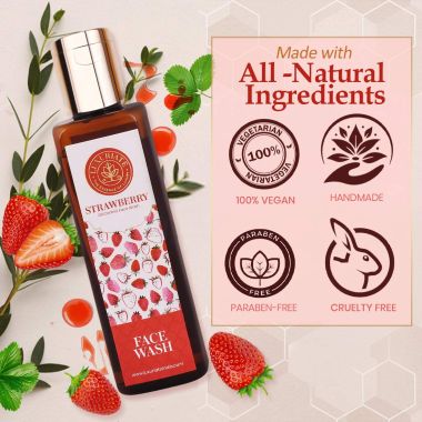 Luxuriate : Rejuvenation Strawberry Face Wash Cleanser for Men and Women - 100 ml