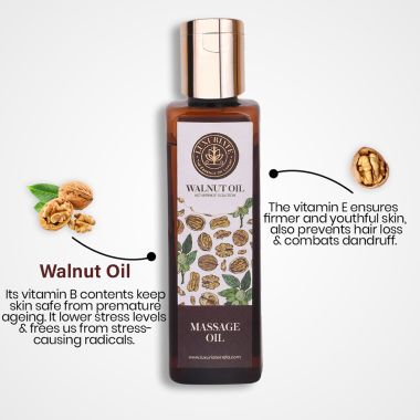 Luxuriate : Natural Walnut/Akhrot Oil for all Skin - Anti-aging for Shiny Hair Growth- Face & Body - 100ml