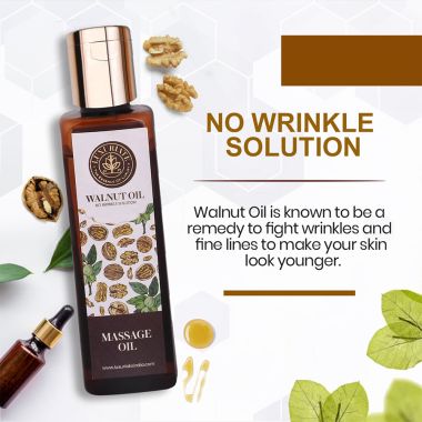 Luxuriate : Natural Walnut/Akhrot Oil for all Skin - Anti-aging for Shiny Hair Growth- Face & Body - 100ml