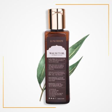 Luxuriate : Natural Walnut/Akhrot Oil for all Skin - Anti-aging for Shiny Hair Growth- Face & Body - 100ml