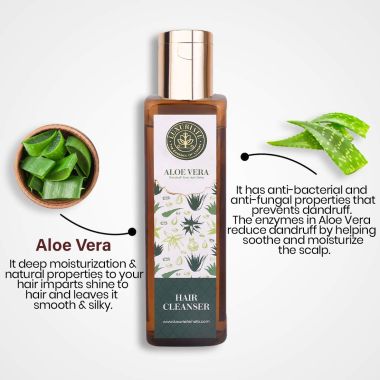 Luxuriate : Aloe Vera Hair Cleanser Shampoo for Men and Women - Anti Hair fall and Anti Dandruff Shampoo - 200ml