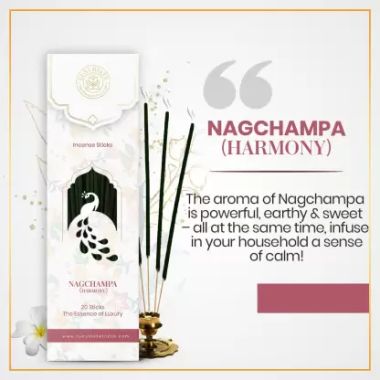 Luxuriate : Naag Champa Incense Agarbatti Sticks - Contains 20 Incense Sticks