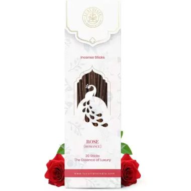 Luxuriate : Rose Ayurvedic,Organic,Natural and Non-Toxic Incense Sticks -...