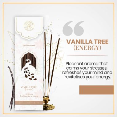 Luxuriate : Vanilla Fragrance Natural and Non-Toxic Incense Sticks - Contains 20 Incense Sticks
