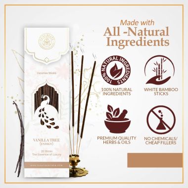 Luxuriate : Vanilla Fragrance Natural and Non-Toxic Incense Sticks - Contains 20 Incense Sticks