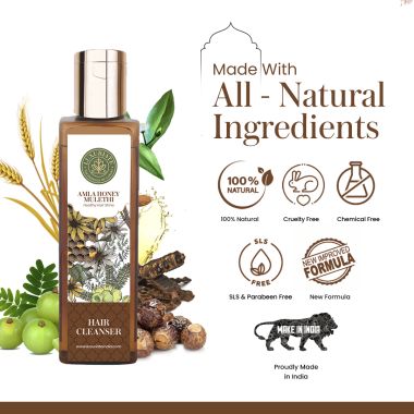 Luxuriate : Amla Honey Hair Cleanser Shampoo for Hair Fall Control Scalp Hair for Men and Women - 200ml