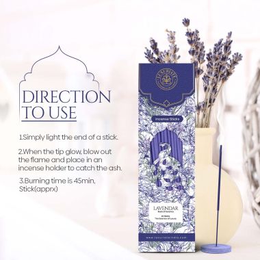 Luxuriate : Lavender Incense Agarbatti Sticks - Contains 20 Incense Sticks
