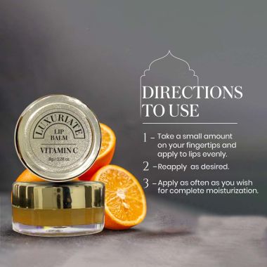 Luxuriate : Orange Vitamin C Lip Balm for Unisex - 8gm