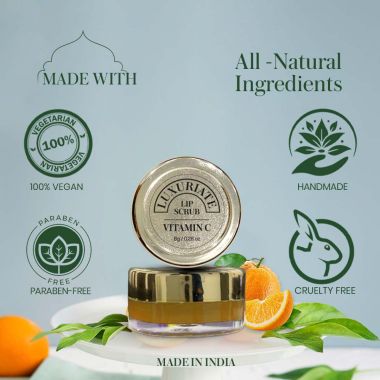 Luxuriate : Vitamin C Lip Scrub for Unisex - 8gm
