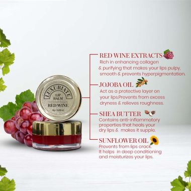 Luxuriate : Red Wine Lip Balm for Unisex - 8gm