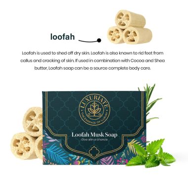 Luxuriate : Loofa Mask Soap for Unisex - 125gm