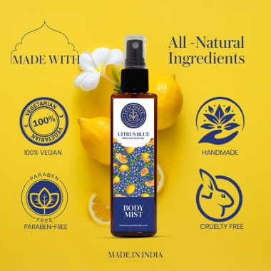 Luxuriate : Citrus Blue Mist Fragrance Body Mist Men & Women With Ethereay Serenity - 100ml