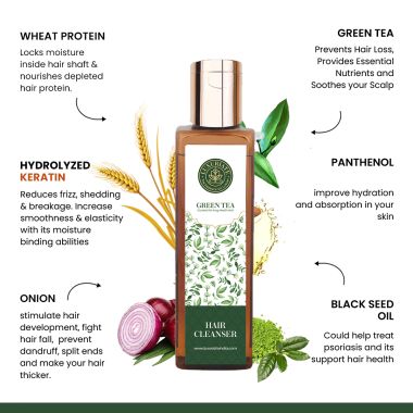 Luxuriate : Green Tea Daily Hair Repair Luxury Shampoo for Hair Cleansing for Men and Women - 200ml
