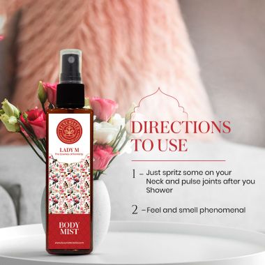 Luxuriate : Lady M Fragrance Body Mist for Men & Women With Essence of Femininity 100 ml