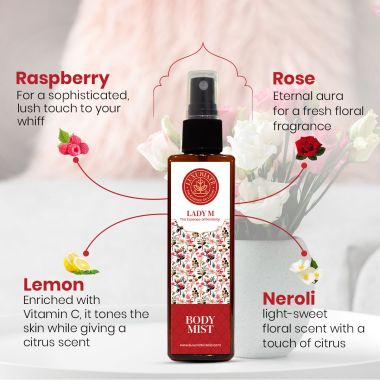 Luxuriate : Lady M Fragrance Body Mist for Men & Women With Essence of Femininity 100 ml