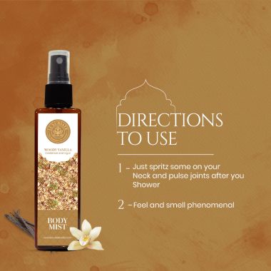 Luxuriate : Woody Vanilla Fragrance Body Mist for Men & Women - 100ml