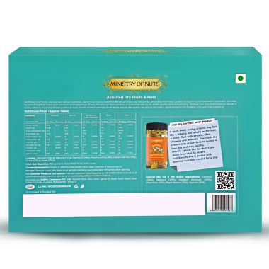 Ministry Of Nuts: Ministry of Nuts Family Pack 5 Premium Dry Fruits - Pack of 5 - 750 gm