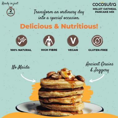 Cocosutra: Millet Oatmeal Pancake Mix - 300gm