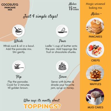 Cocosutra: Millet Oatmeal Pancake Mix - 300gm