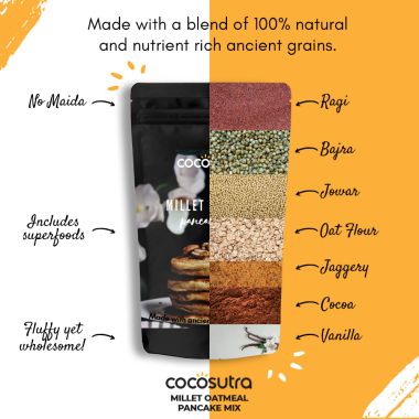 Cocosutra: Millet Oatmeal Pancake Mix - 300gm