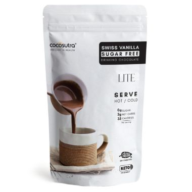 Cocosutra: Swiss Vanilla Sugar-Free Drinking Chocolate Mix - 200gm