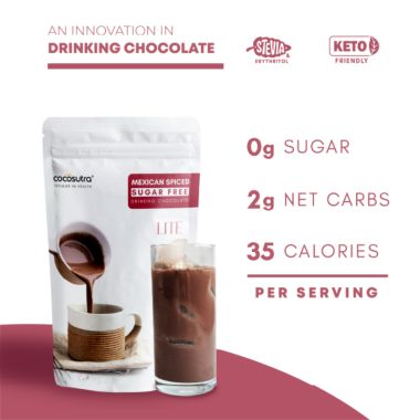 Cocosutra: Mexican Spiced Sugar-Free Drinking Chocolate Mix - 200gm