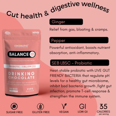 Cocosutra: BALANCE Sugar-Free Drinking Chocolate Mix - 200gm
