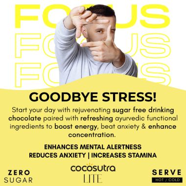 Cocosutra: FOCUS Sugar-Free Drinking Chocolate Mix - 200gm