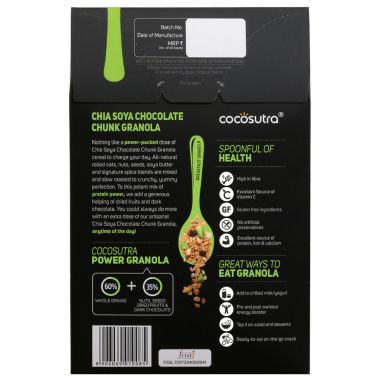 Cocosutra: Chia Soya Chocolate Chunk Granola - 300gm