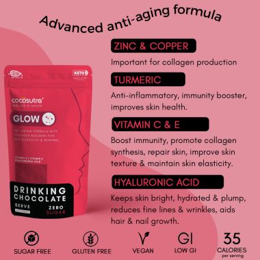 Cocosutra: GLOW Sugar-Free Drinking Chocolate Mix - 200gm