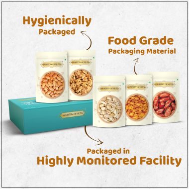 Ministry Of Nuts: Ministry of Nuts Family Pack 5 Premium Dry Fruits - Pack of 5 - 750 gm