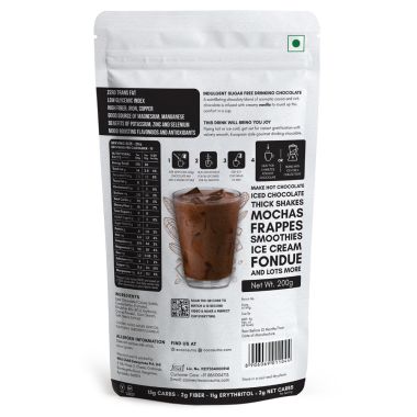 Cocosutra: Swiss Vanilla Sugar-Free Drinking Chocolate Mix - 200gm