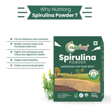 Nutriorg: Spirulina Powder - 100 gm