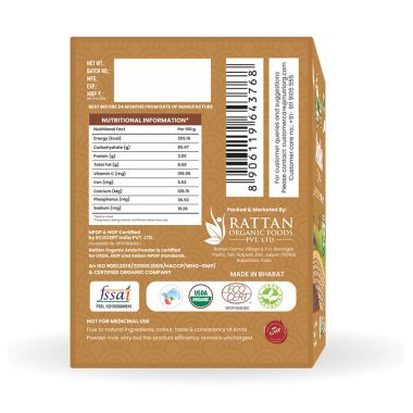 Nutriorg: Certified Organic Amla Powder - 200 gm