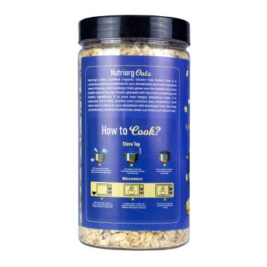 Nutriorg: Certified Organic Rolled Oats - 400 gm
