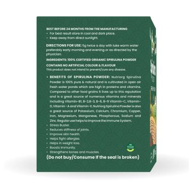 Nutriorg: Spirulina Powder - 100 gm