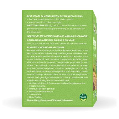 Nutriorg: Certified Organic Moringa Powder - 100 gm