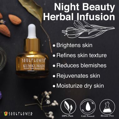 Soulflower: Kumkumadi Tailam Oil with Saffron and Almond - 30 ml
