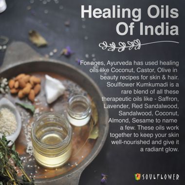 Soulflower: Kumkumadi Tailam Oil with Saffron and Almond - 30 ml