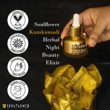 Soulflower: Kumkumadi Tailam Oil with Saffron and Almond - 30 ml