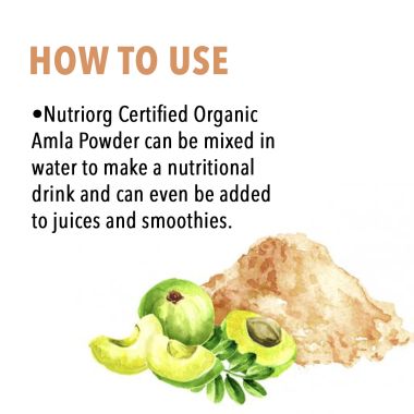 Nutriorg: Certified Organic Amla Powder - 100 gm ( Pack of 3)
