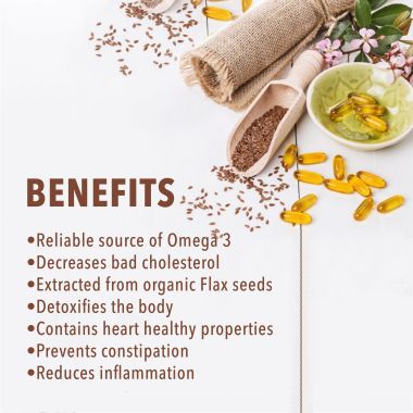 Nutriorg: Flaxseed Oil Soft Gel - 60 capsule