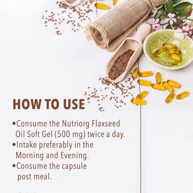 Nutriorg: Flaxseed Oil Soft Gel - 60 capsule