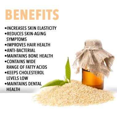 Nutriorg: Certified Organic White Sesame Oil - 1000 ml